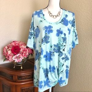 Juicy Couture Floral Twist Short Sleeve Tee